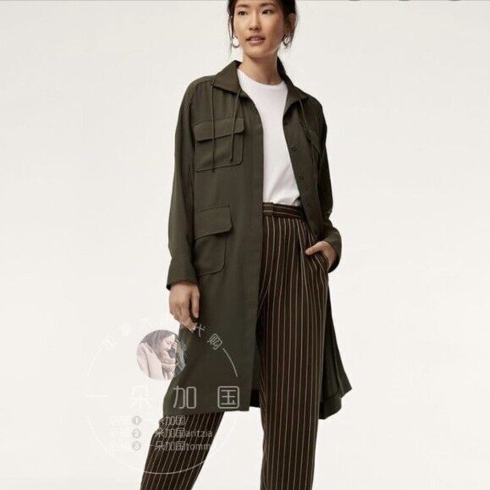 Olive Green Aritzia Babaton Howitt Dress/Jacket